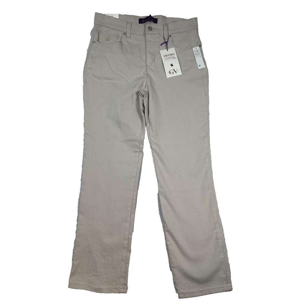Gloria Vanderbilt Amanda Jeans Women 8P Short Stonewood Tapered Leg Stretch NWT